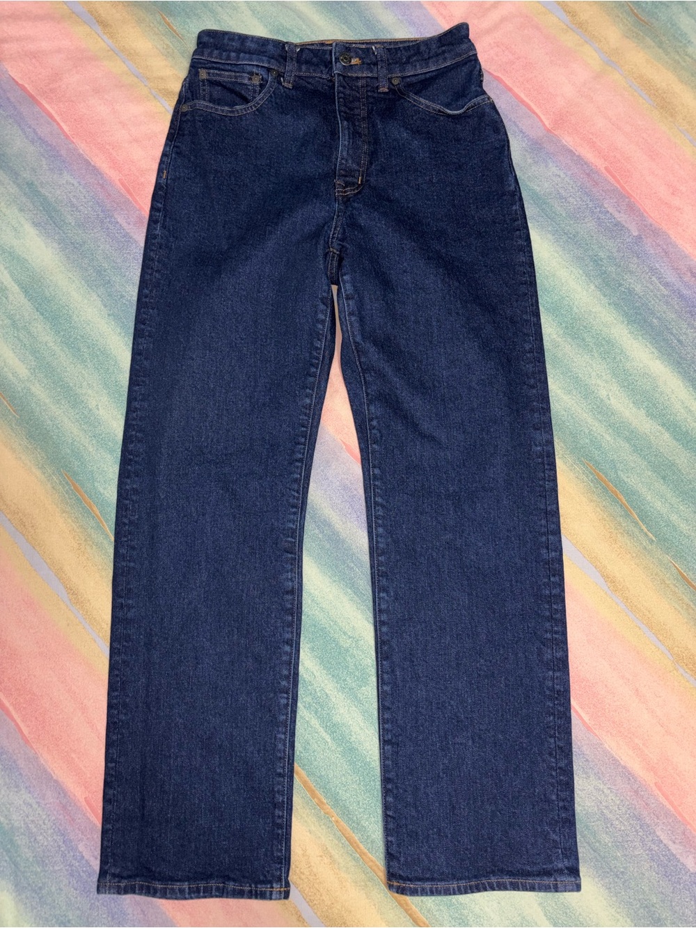 Madewell The Curvy '90s Straight Jean Norman Wash Comfort Stretch Dark Size 27